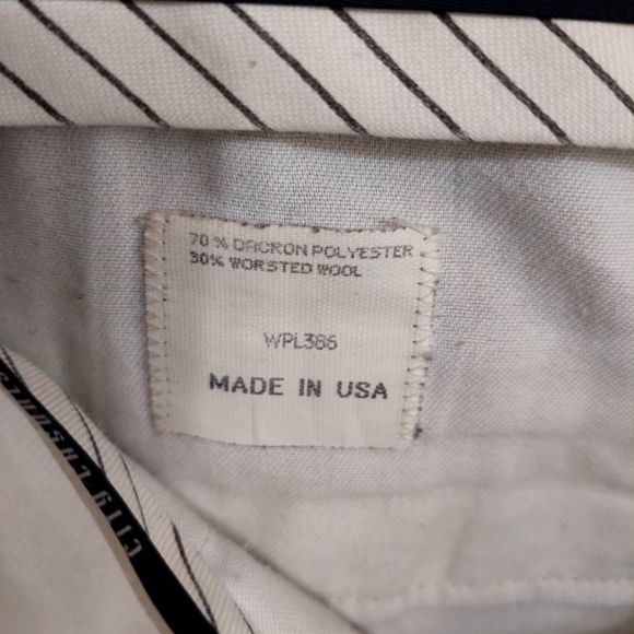 Vintage Men's Pleated Dress Pants, 30"x32", Gray - Picture 3 of 5